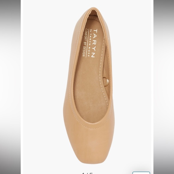 Taryn Rose Women's Faux Leather Flats Shoes NIB Beige Nude FITS LIKE A 6-7 size - Picture 4 of 13